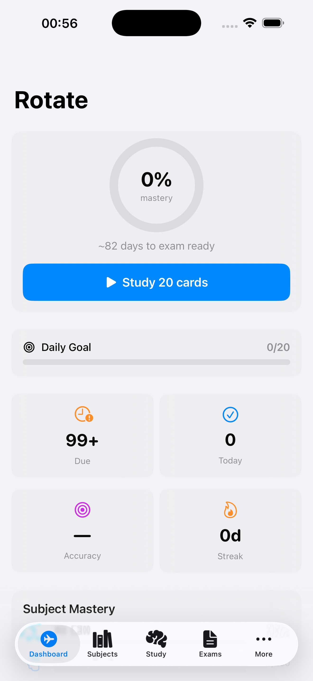 The Rotate dashboard on iPhone